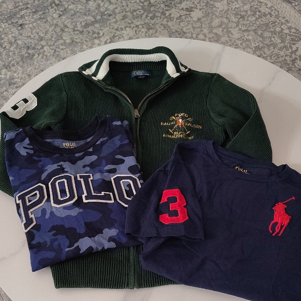 Ralph Lauren Sweater Zip Jacket & Polo Shirts (M)